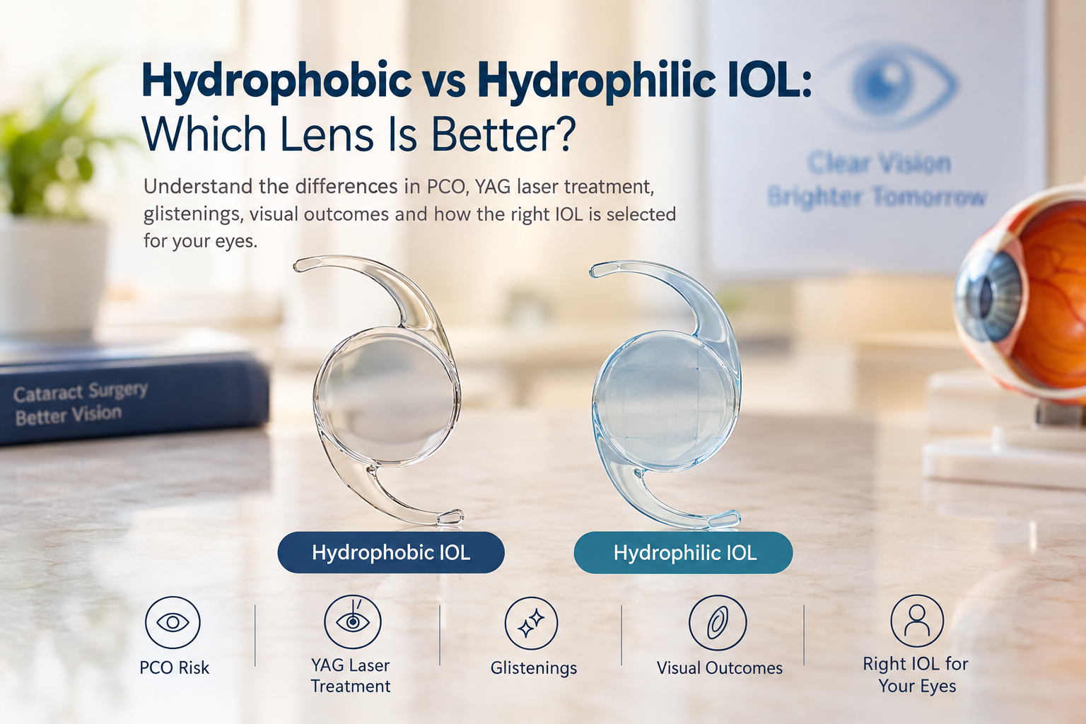 Hydrophobic vs Hydrophilic IOL